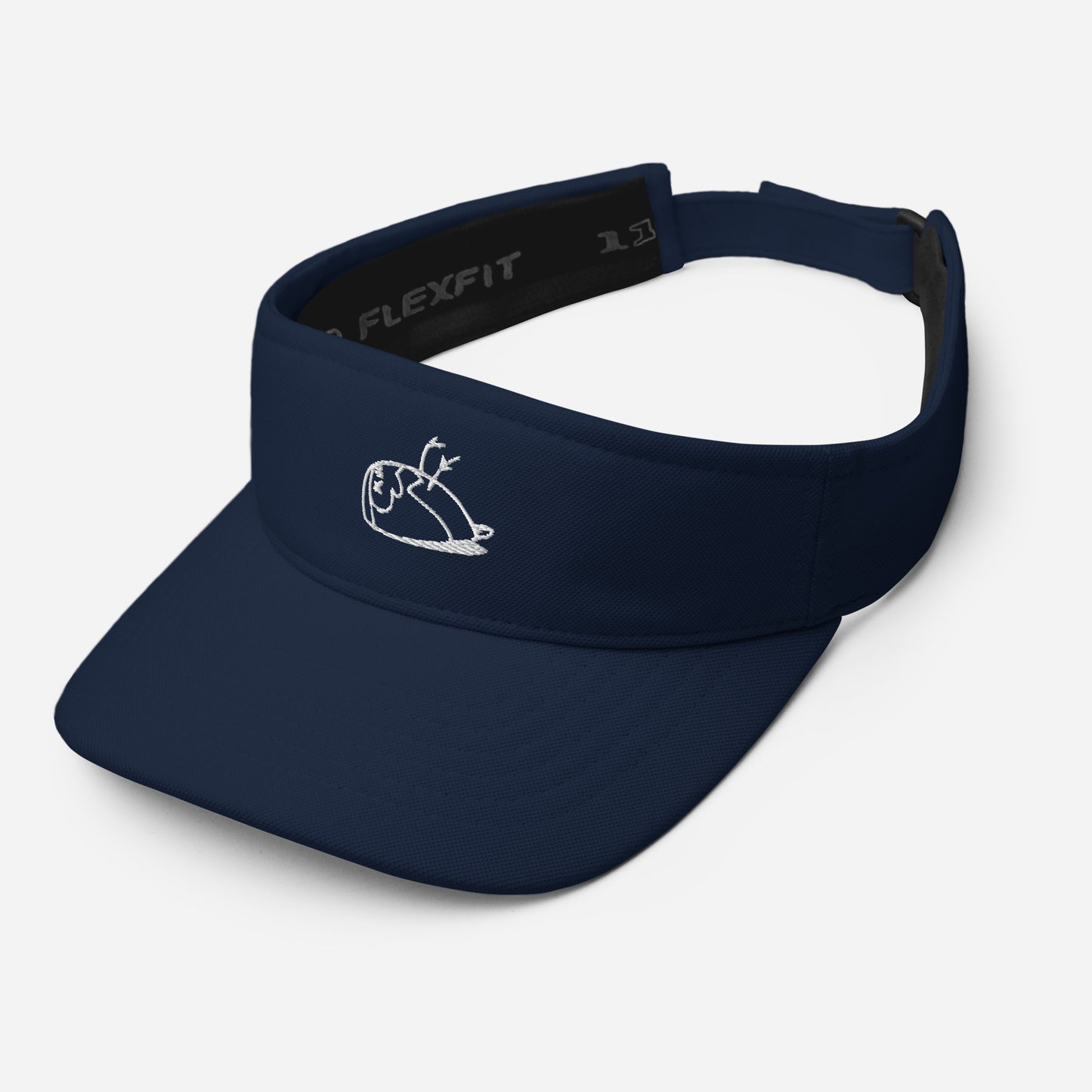 Image of the product Happy, a navy blue visor.