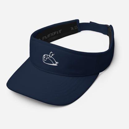 Image of the product Happy, a navy blue visor.