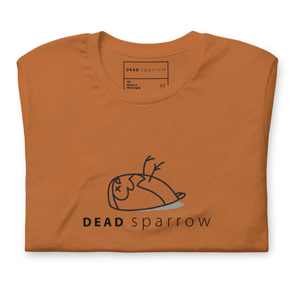 Image of a folded toast t-shirt for women. DEADsparrow logo printed across the chest of the t-shirt. Product name Powerful.